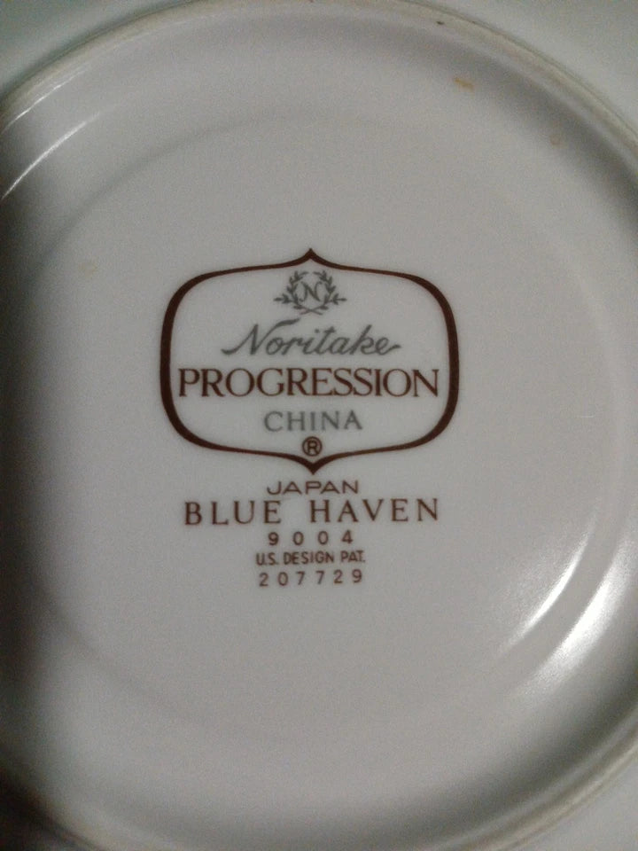 Vntg Noritake Progression China Saucer - Blue Haven