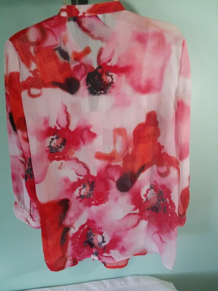 Jones New York Signature Floral Top Blouse
