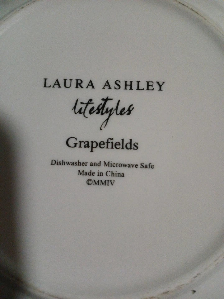 Vintage Laura Ashley LIFESTLES Dinner plates Lot of 2 "Grapefields" #MMIV
