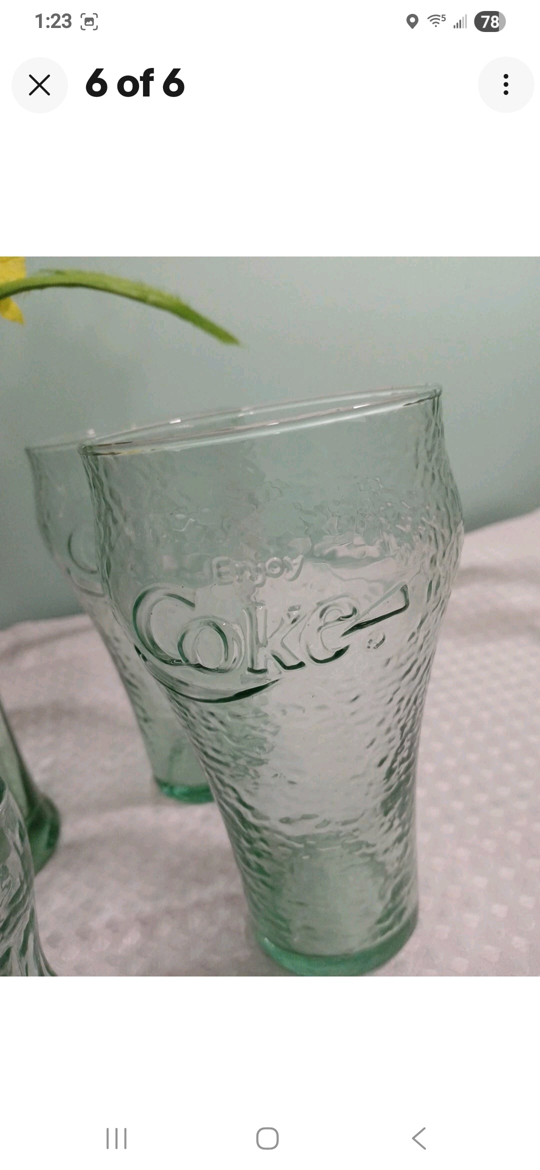 Vtg Coca-Cola Soda Glasses - Lot of 4