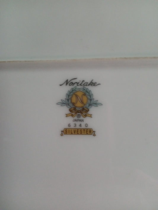 16" Serving Platter Noritake  SILVESTER 6340 Japanese Fine China.  Floral trimmed