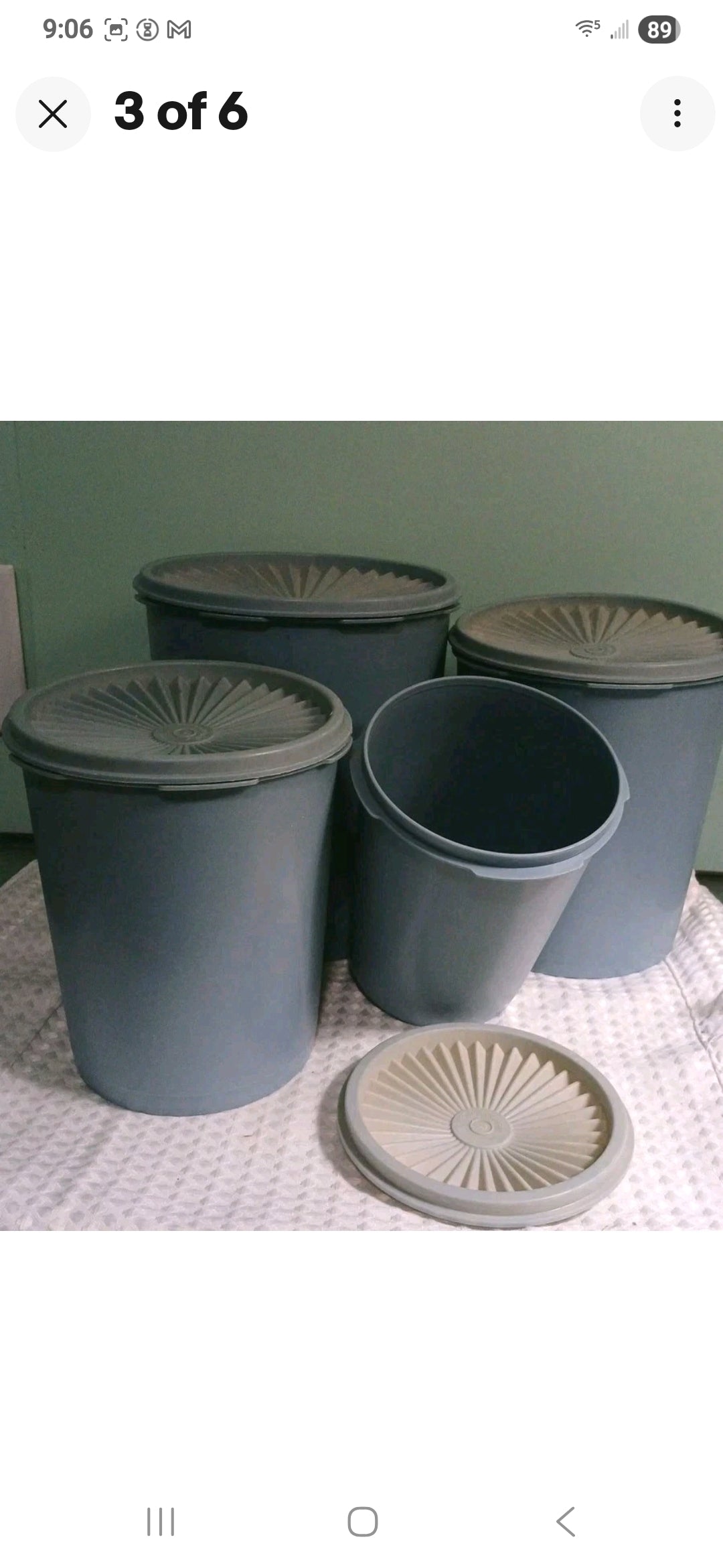 Vintage Tupperware Nesting Canisters Set of 4