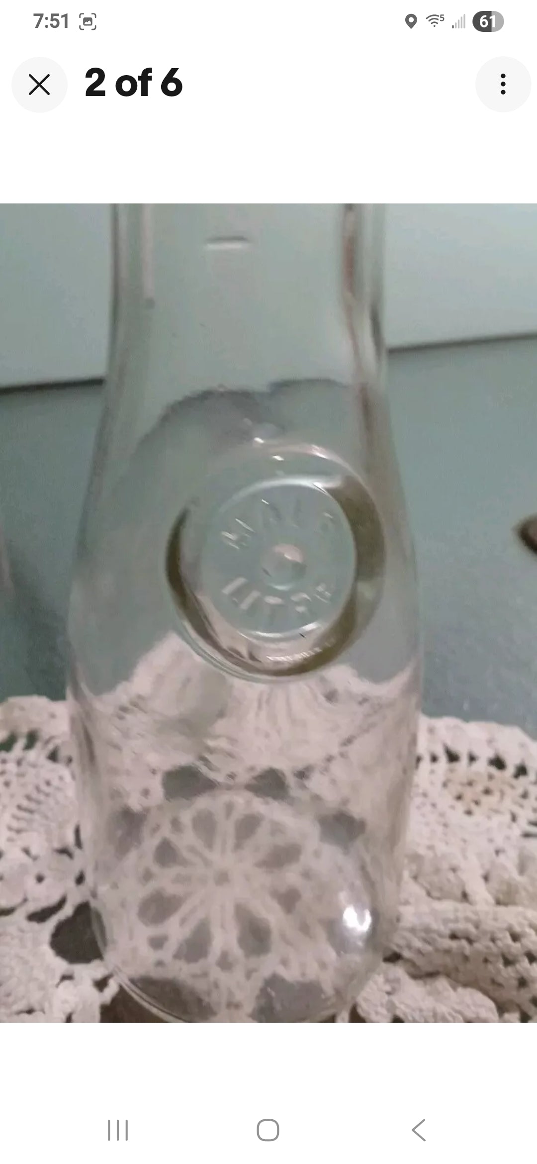 Vintage Milk Bottle Half Liter