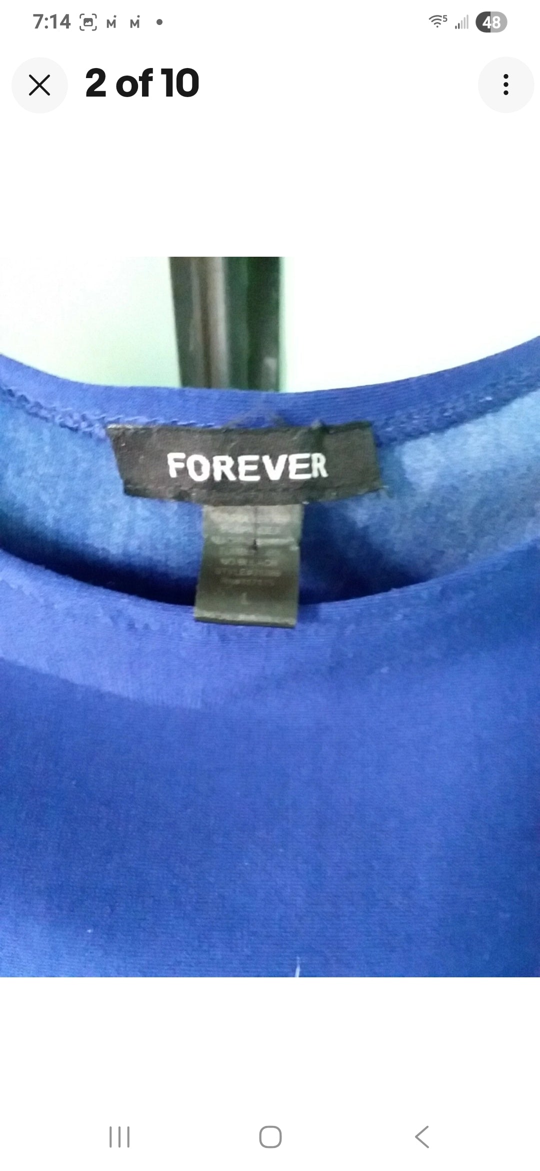 Forever Royal Blue Dress with White Design