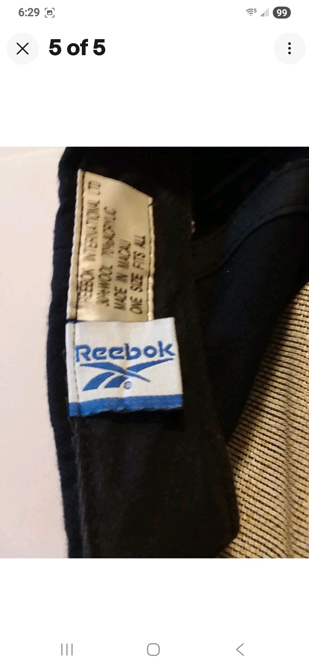 Vintage REEBOK Tampa Bay Buccaneers Black Cap