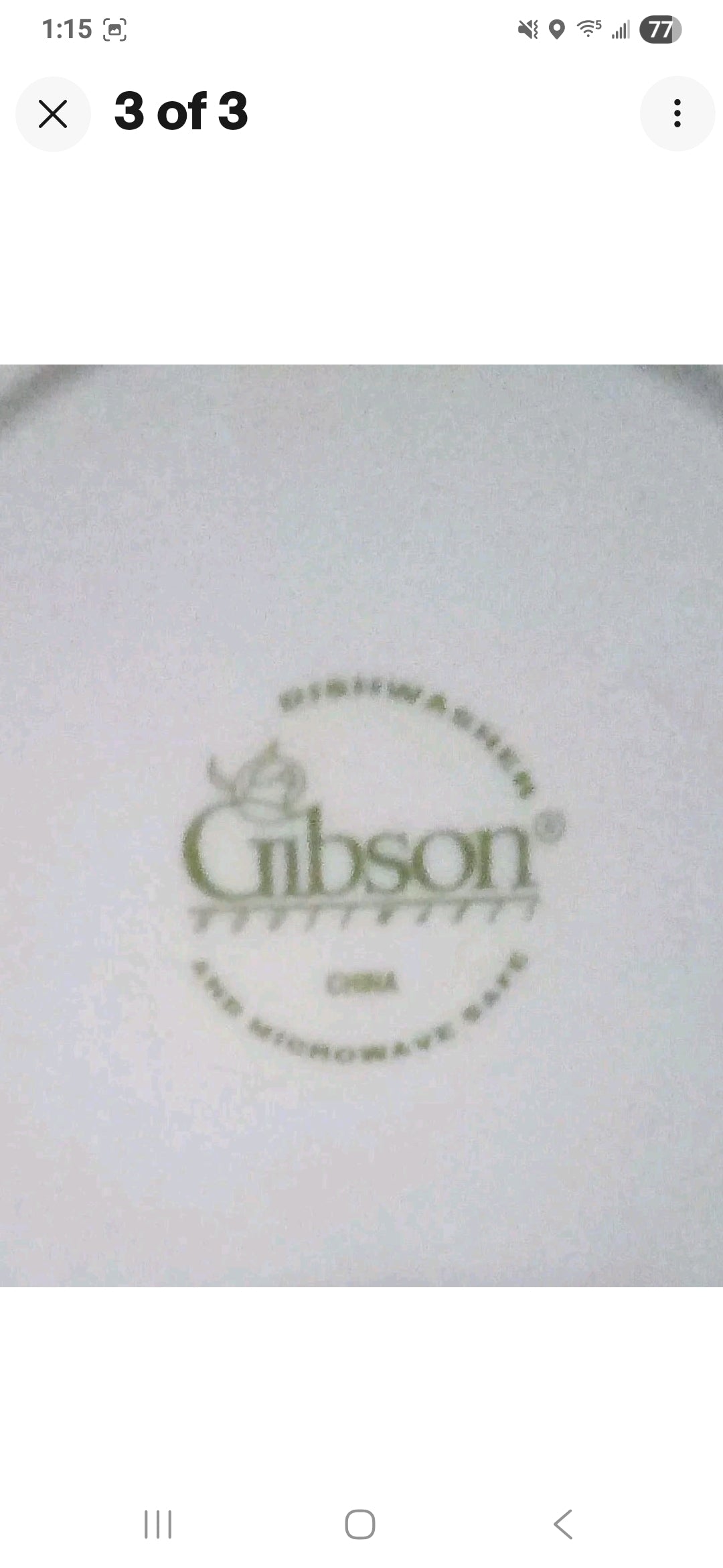 Decorative Gibson Plate Mountain Country Snow Scene