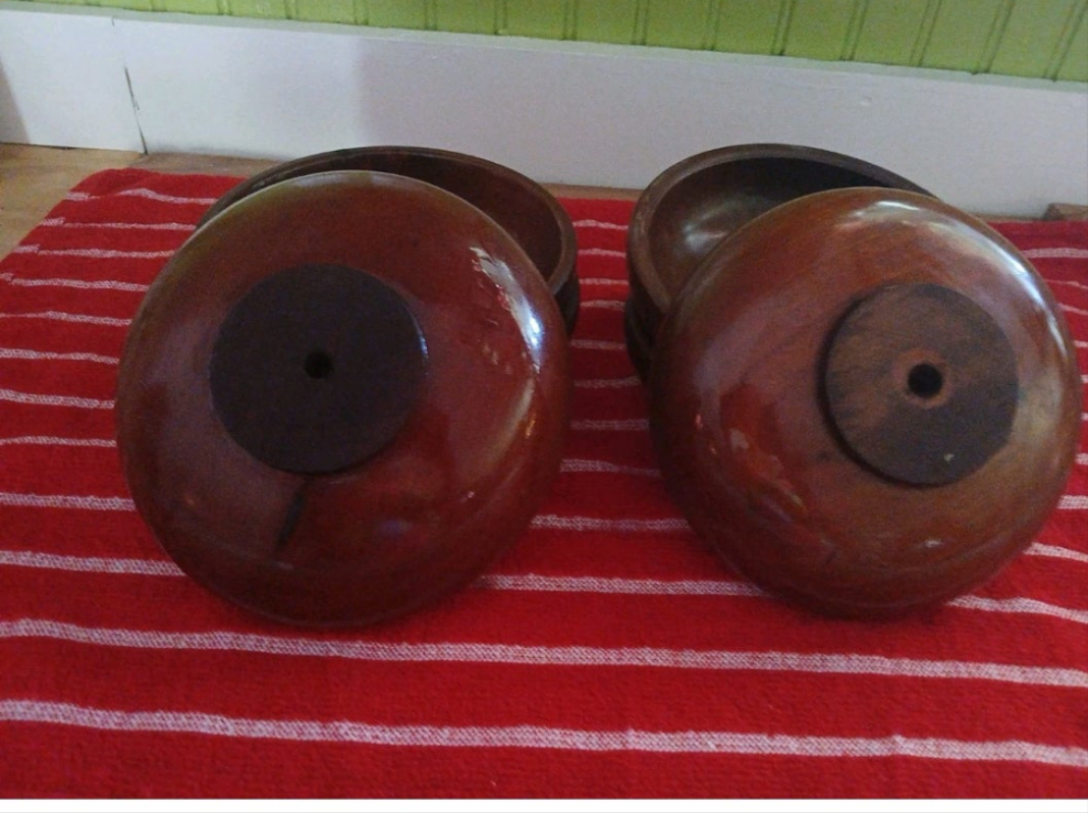 Handmade Wooden Mahogany Bowls - Set of 6