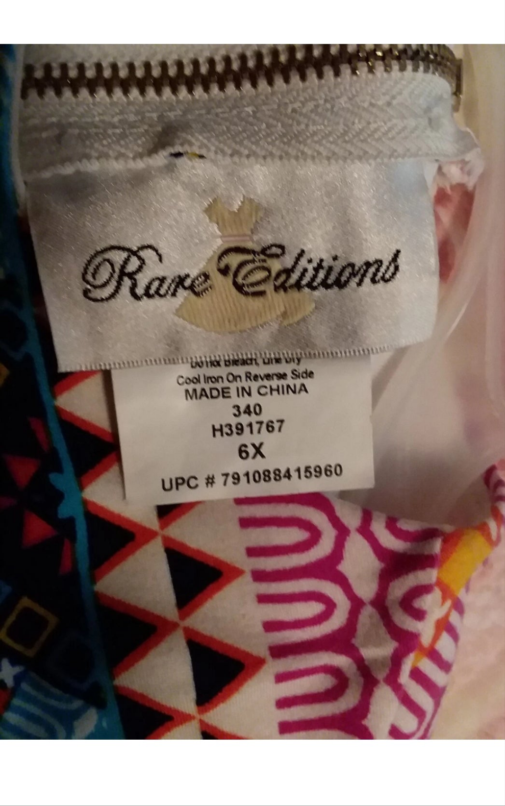 Girls Long Sleeve Rare Edition Patchwork Dress 6X