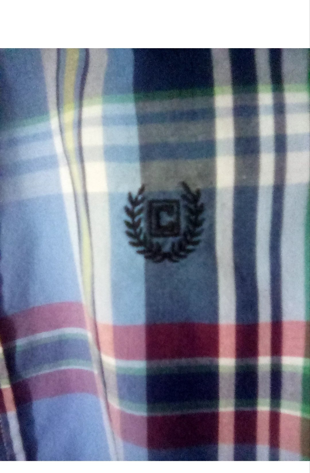 CHAPS Boys Short Sleeve Blue Plaid Shirt - Size 7