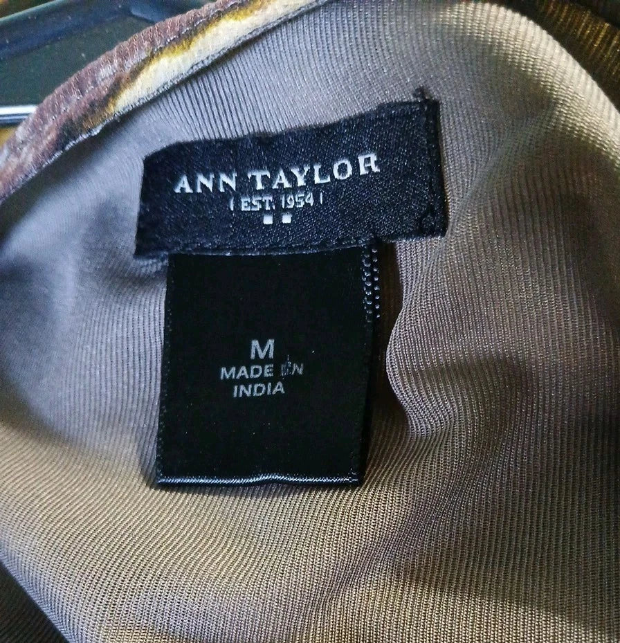 Ann Taylor Ladies  Sleeves top two-tone Design Sz M