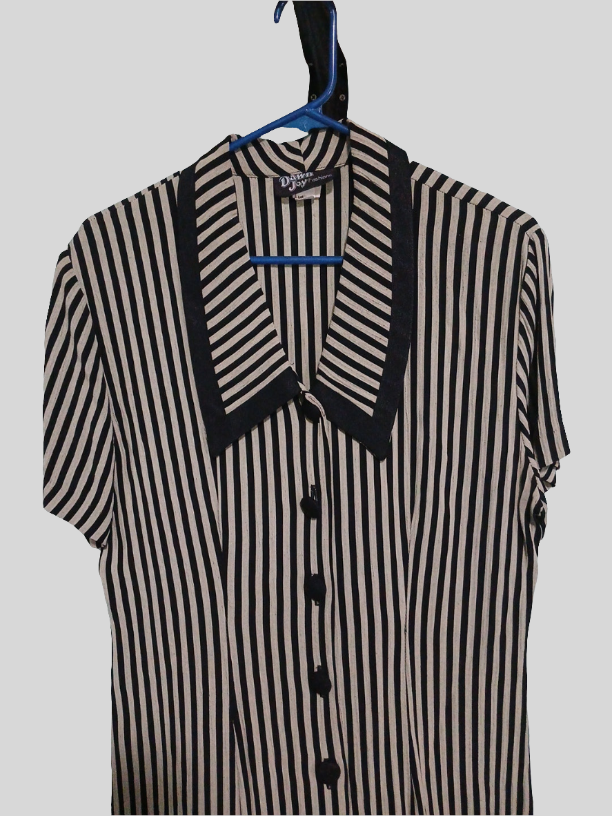 black striped maxi dress by Dawn Joy