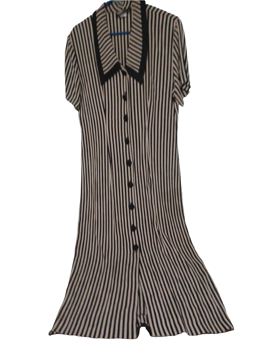 black striped maxi dress by Dawn Joy