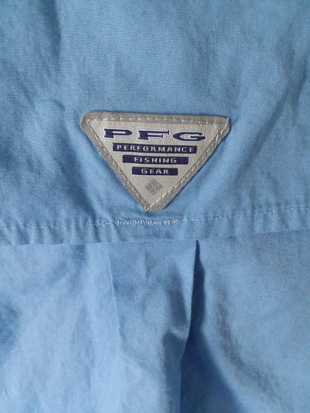 Columbia PFG Boys Shirt - Blue, Short Sleeve, XL