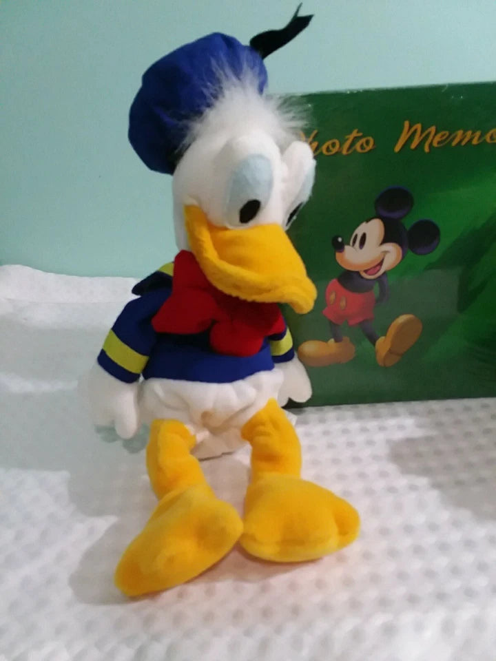 Disney Store Mickey Mouse Plush & Photo Memory Album & Donald Duck & Goofy Plush