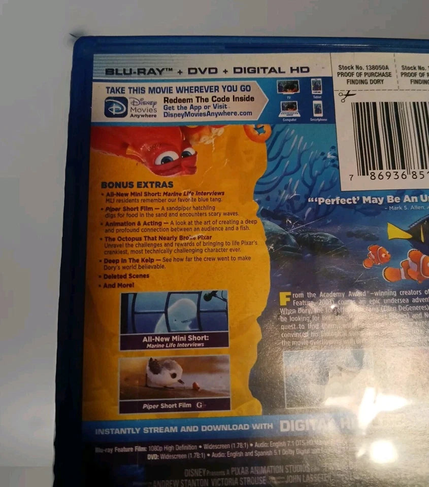 Disney Pixar Finding Dory - DVD Combo Pack