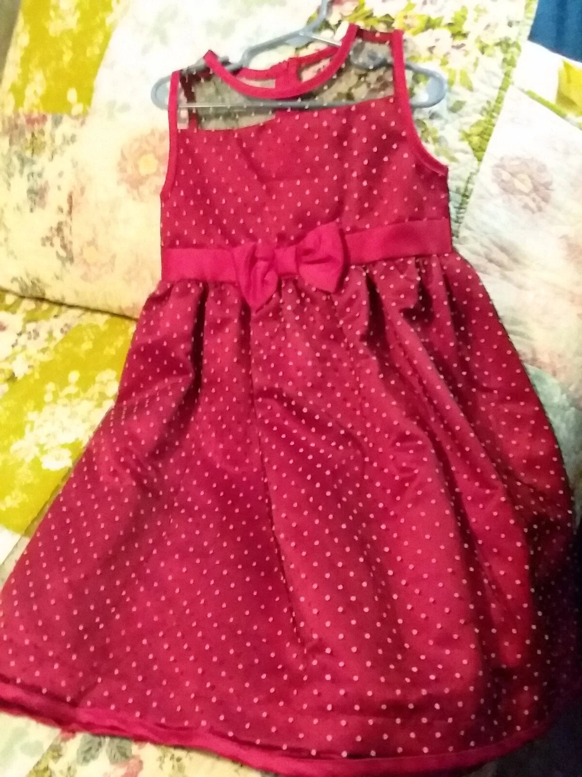 Penelope Mack Girls Red Tutu Polkadot Dress - Size 6
