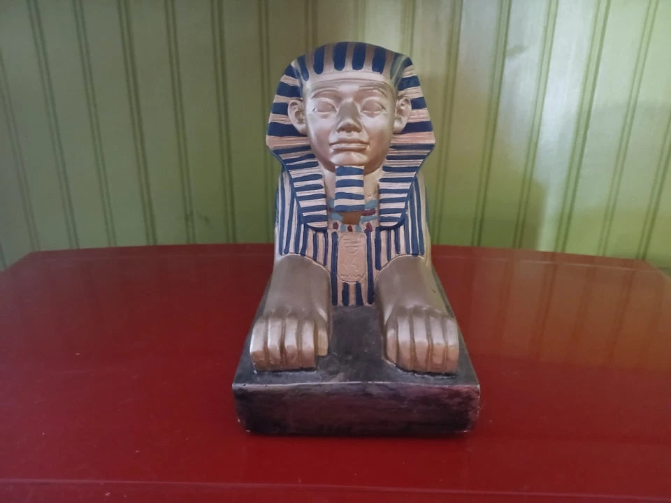 Egyptian Sphinx 3in Statue - Gold & Blue
