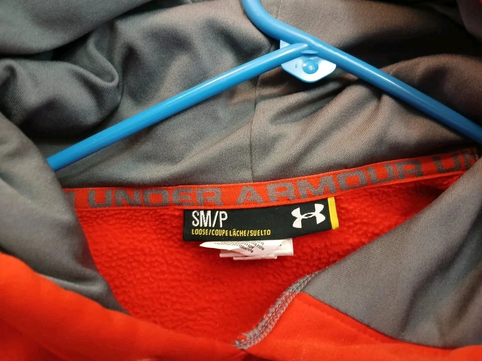 under Armour  mens Hoodie Big Logo : Storm Sweat Shirt sz small burnt orange
