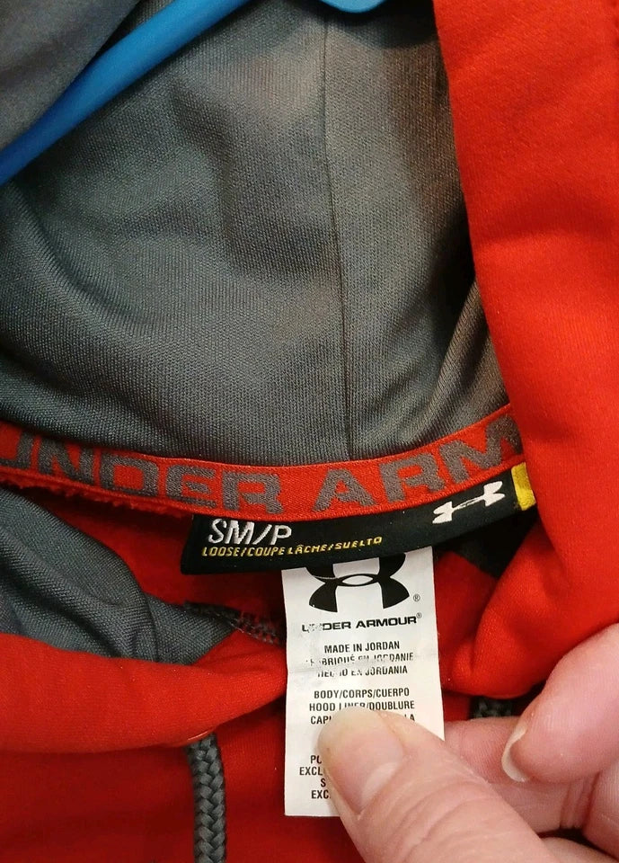 under Armour  mens Hoodie Big Logo : Storm Sweat Shirt sz small burnt orange