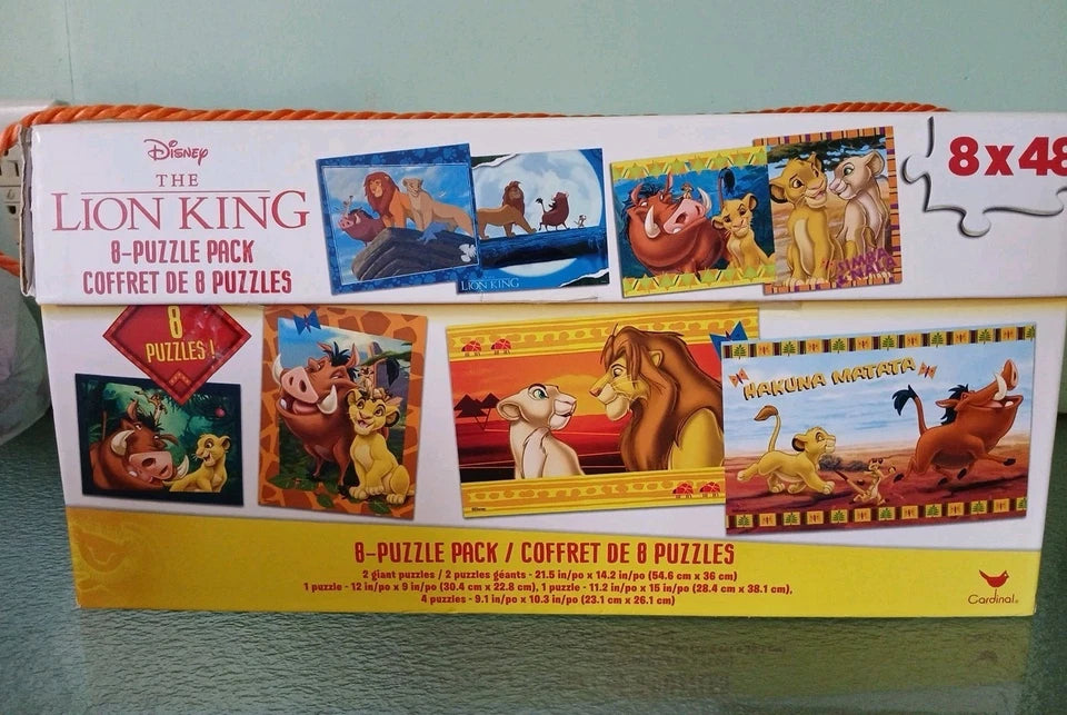 Disney The Lion King 8 Puzzle Pack By Cardinal
