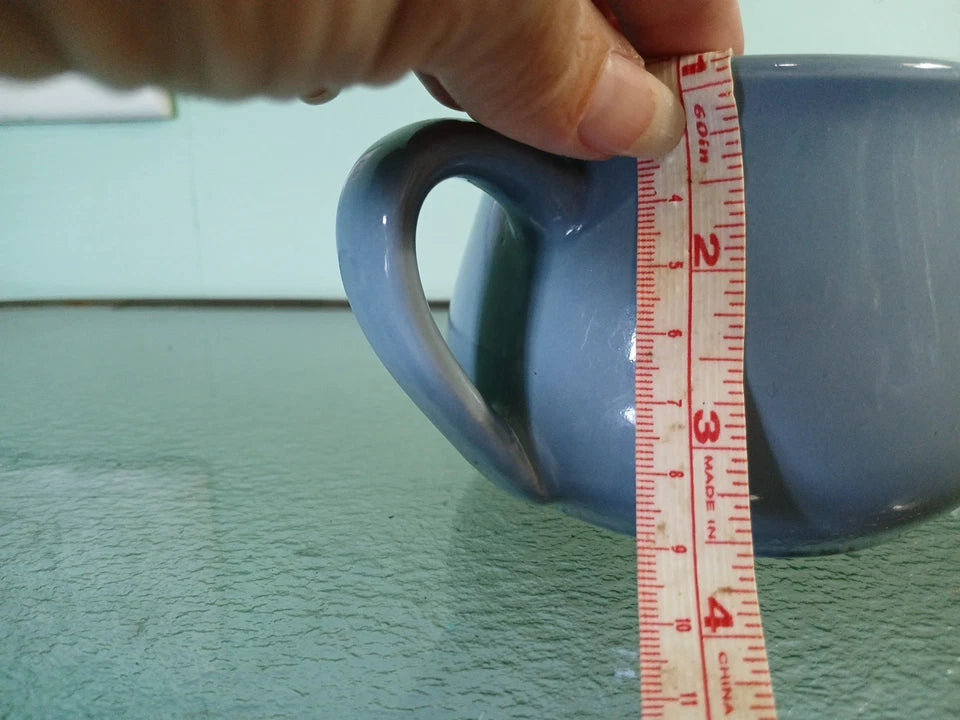 Large Soup Mugs Set Of 2 Slate Blue Ceramic Cups