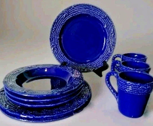 Nautical Cobalt Blue 9 Piece Dishware Set