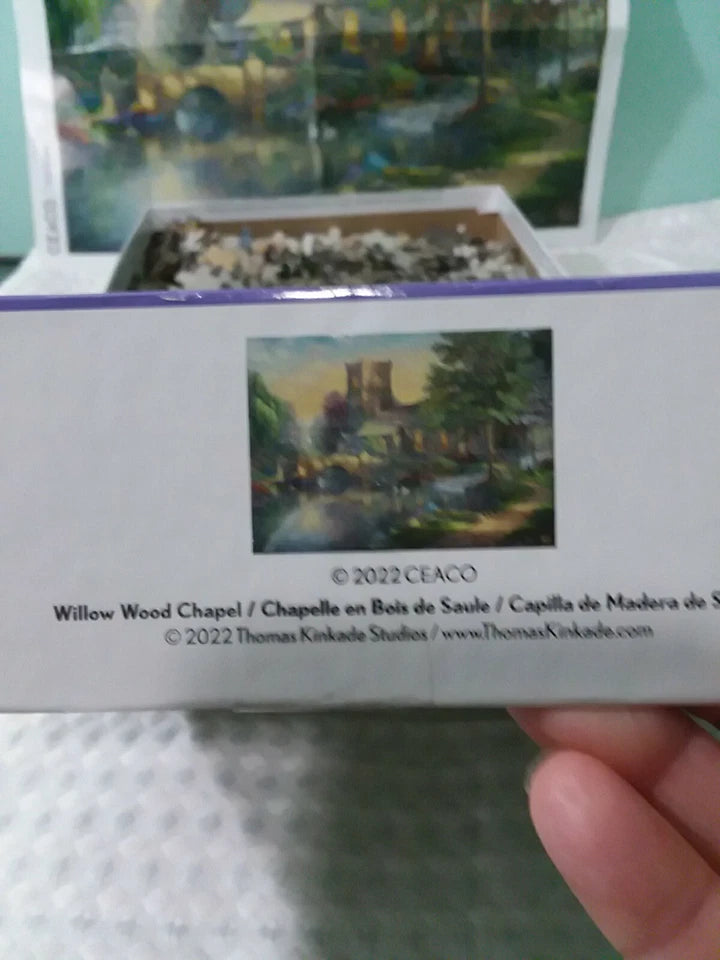 Willow Wood Chapel Thomas Kinkade 1000 Piece Puzzle