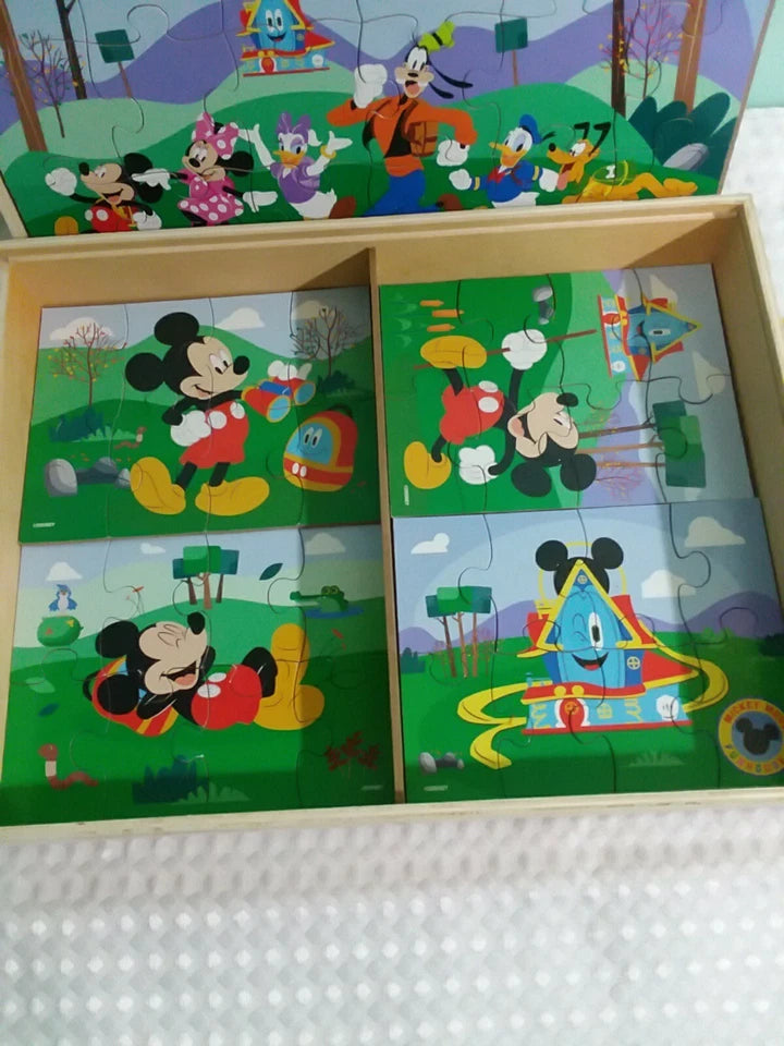 Disney JR Mickey Mouse Fun House - Set of 5 Wooden Puzzles
