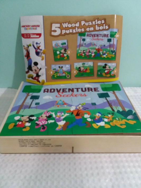 Disney JR Mickey Mouse Fun House - Set of 5 Wooden Puzzles