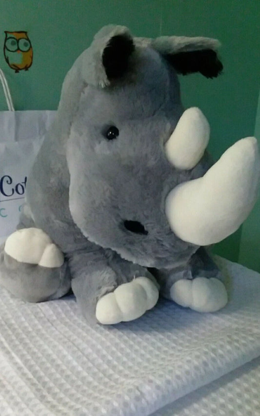 12" Rhino Plush Toy - Festa Gray