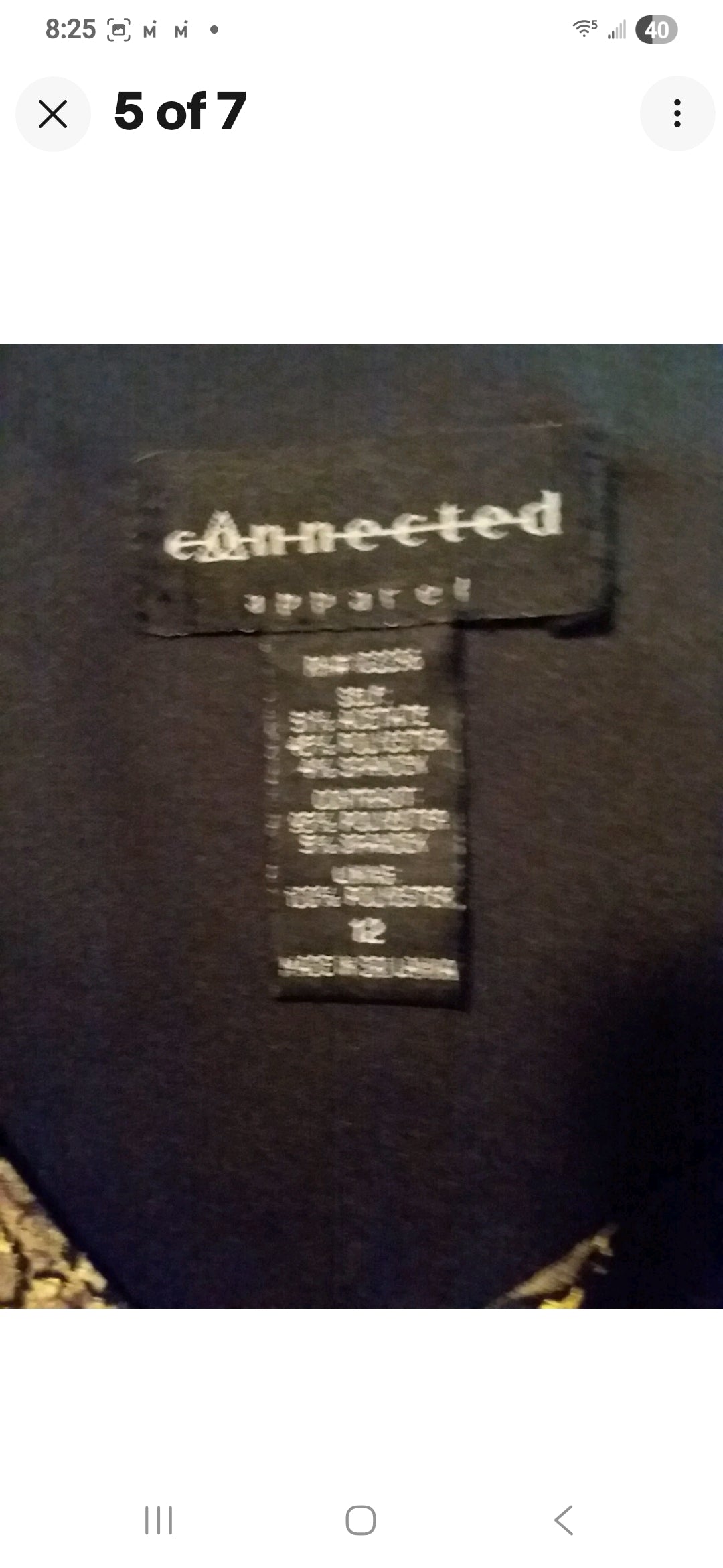 Women's Slimming Dress  Connection Apperal  - Size 12 black with gold accents