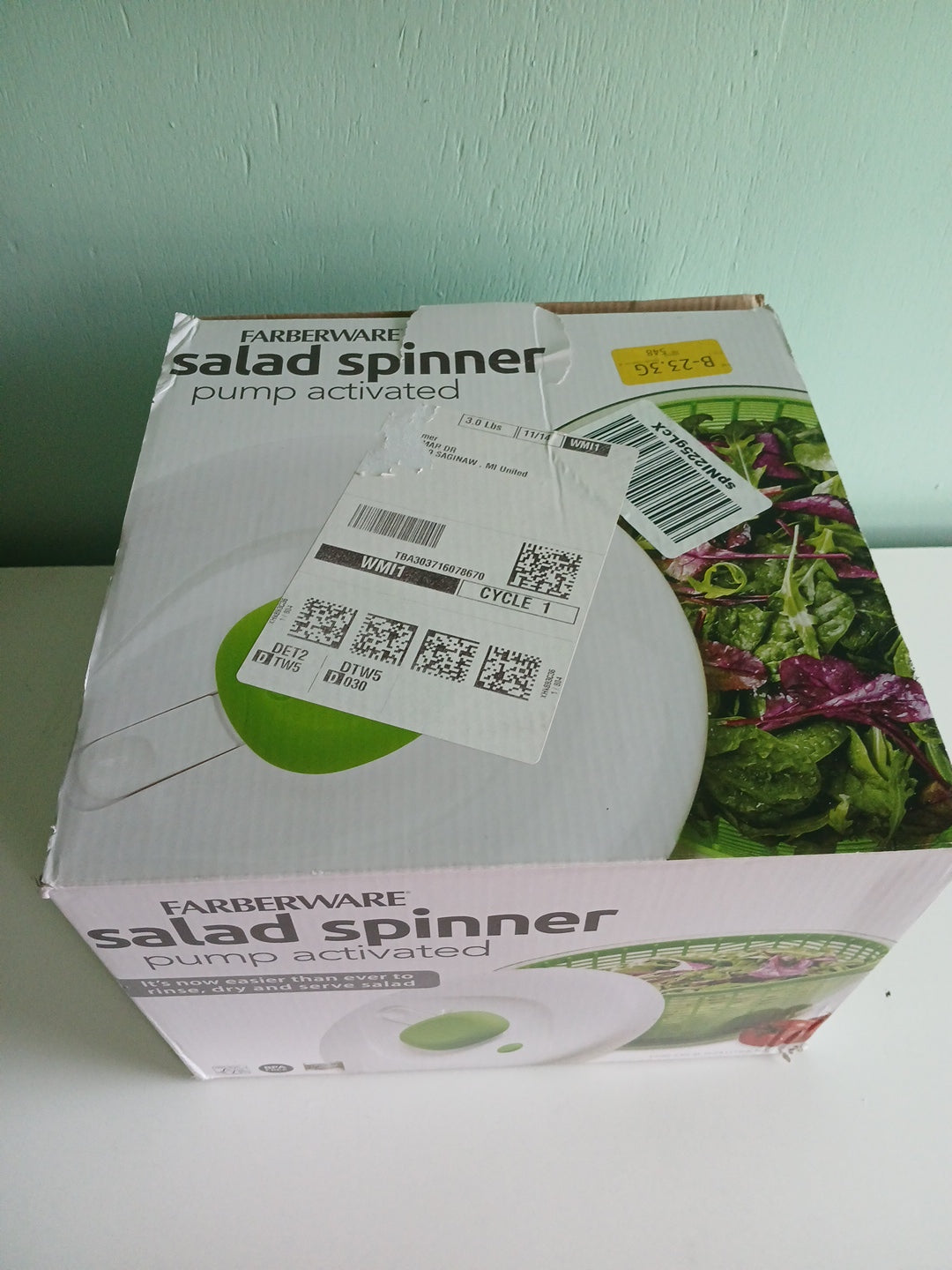 Farberware Salad Spinner 6.65qt Pump-Activated Bowl
