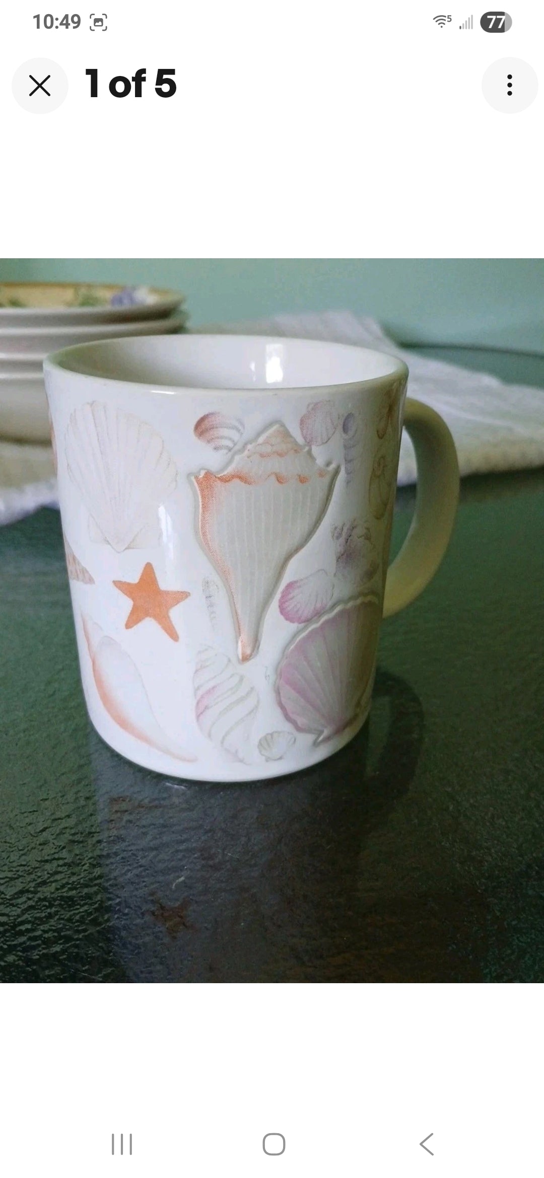 Sea Shell Coffee Cup