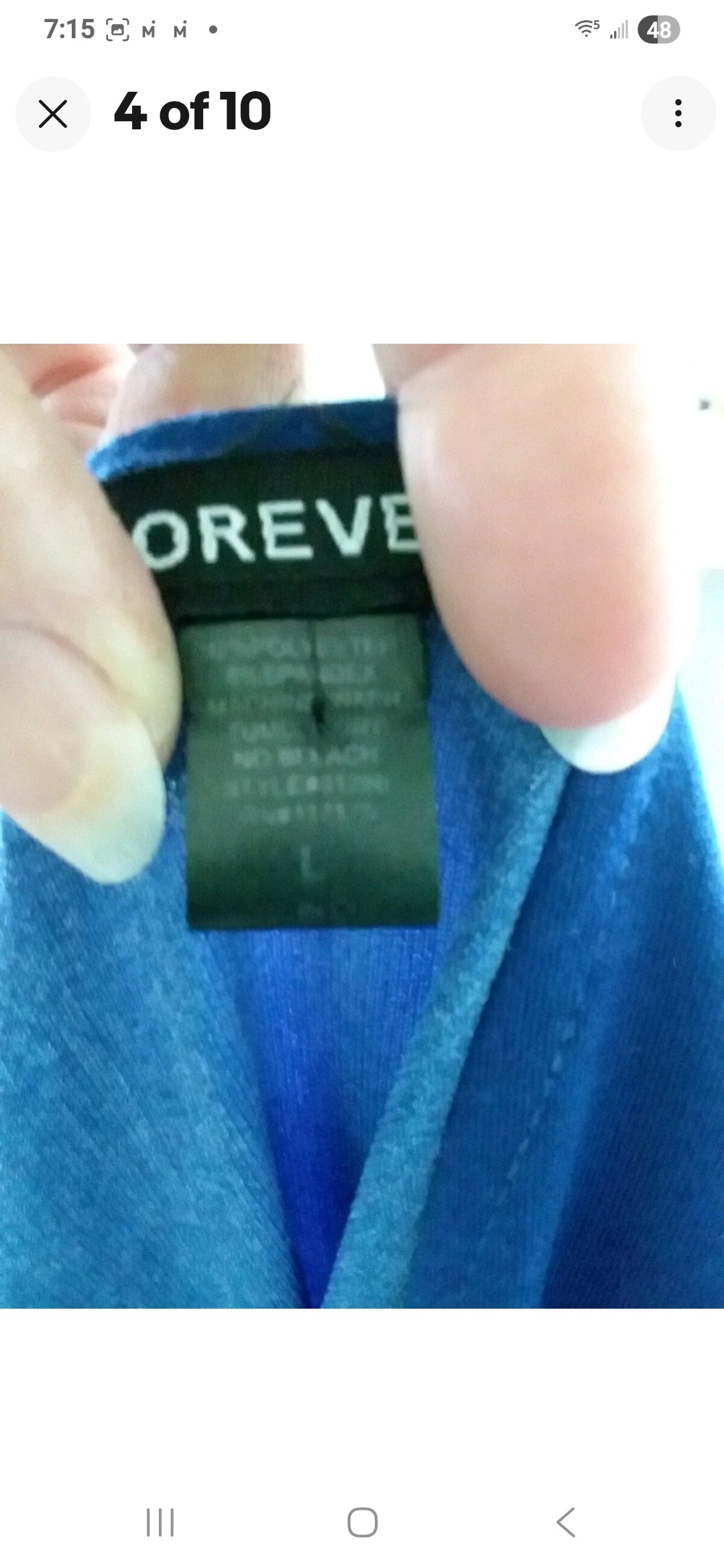 Forever Royal Blue Dress with White Design