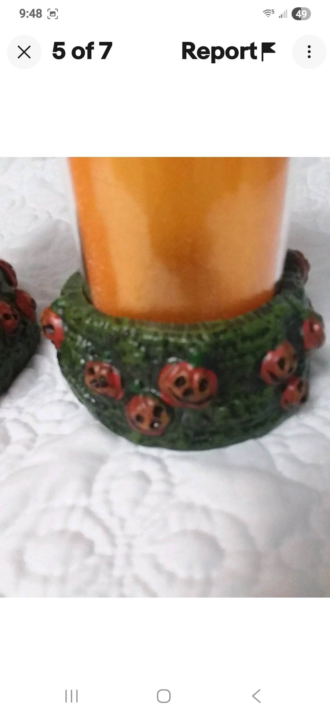 Vtg Halloween Light Up Candles
