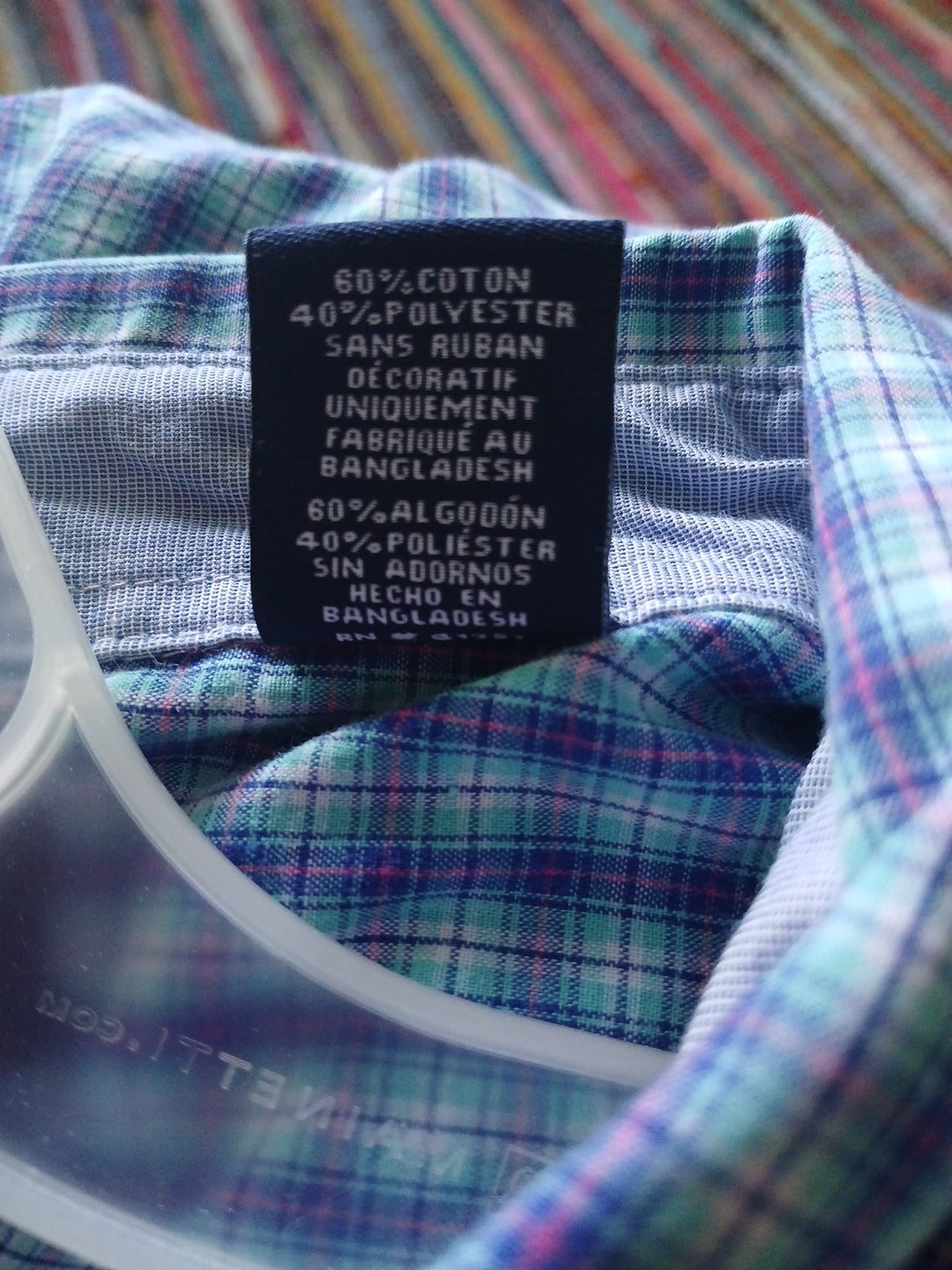 MENS Chaps 2xl  shirt blue check, short sleeve  button down