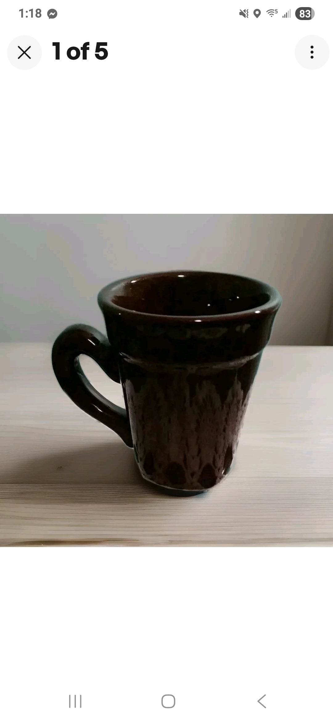 Vntg Coffee Cup Hand Made From Mexico