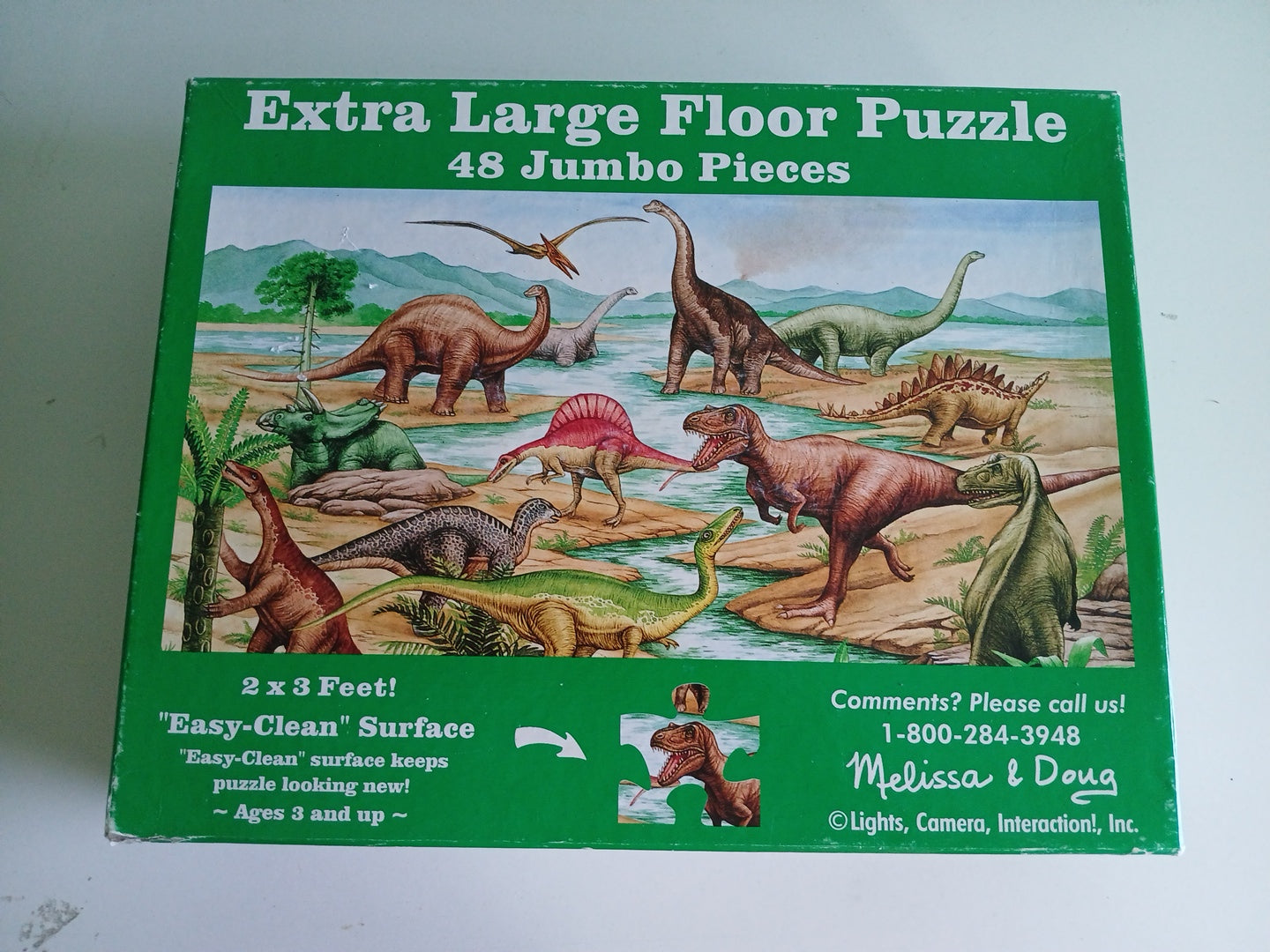 Melissa & Doug Extra Large Floor Puzzle 48 Peices Dinosaurs #421