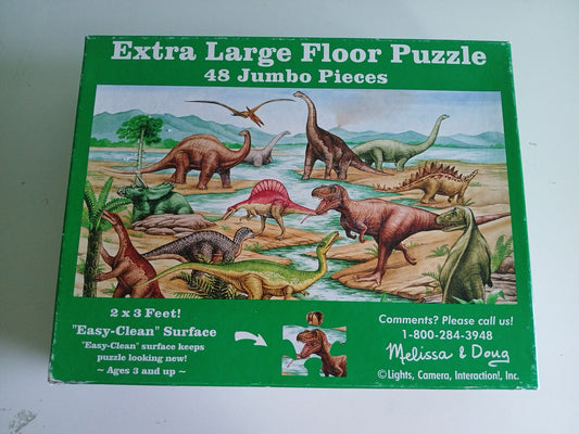 Melissa & Doug Extra Large Floor Puzzle 48 Peices Dinosaurs #421