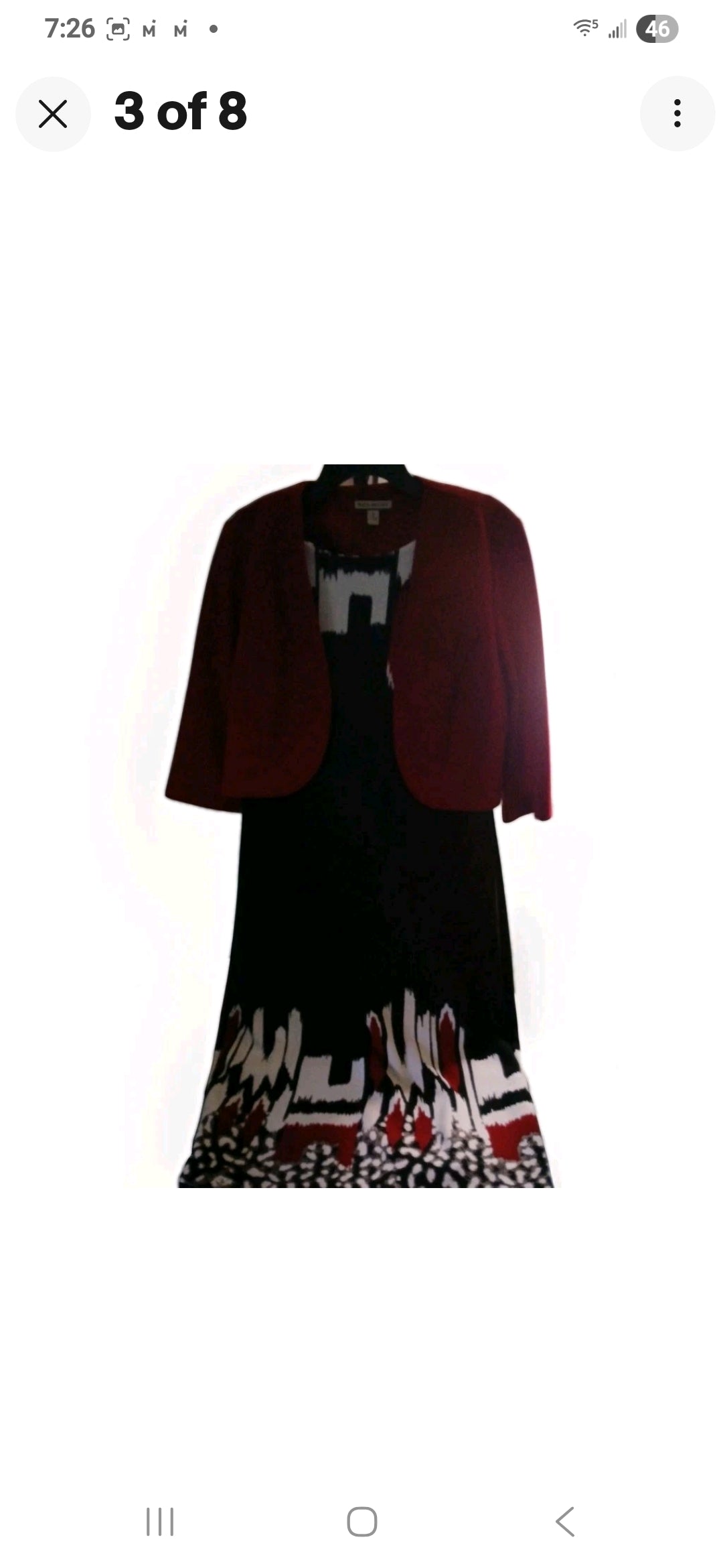 Maya Brooke Ladies 2 Piece Sweater Dress With Jacket Size 10