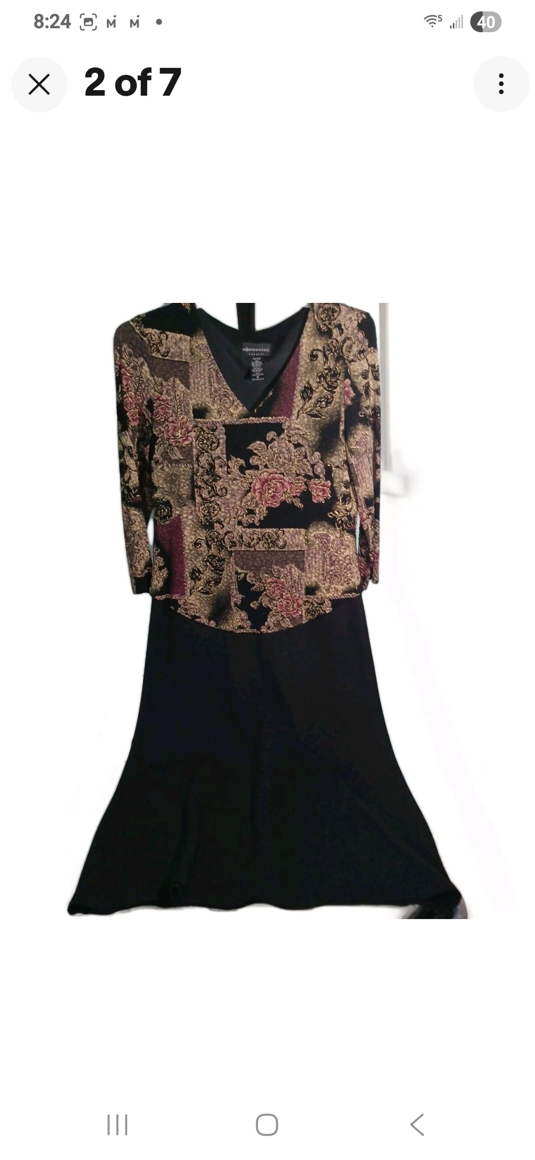 Women's Slimming Dress  Connection Apperal  - Size 12 black with gold accents