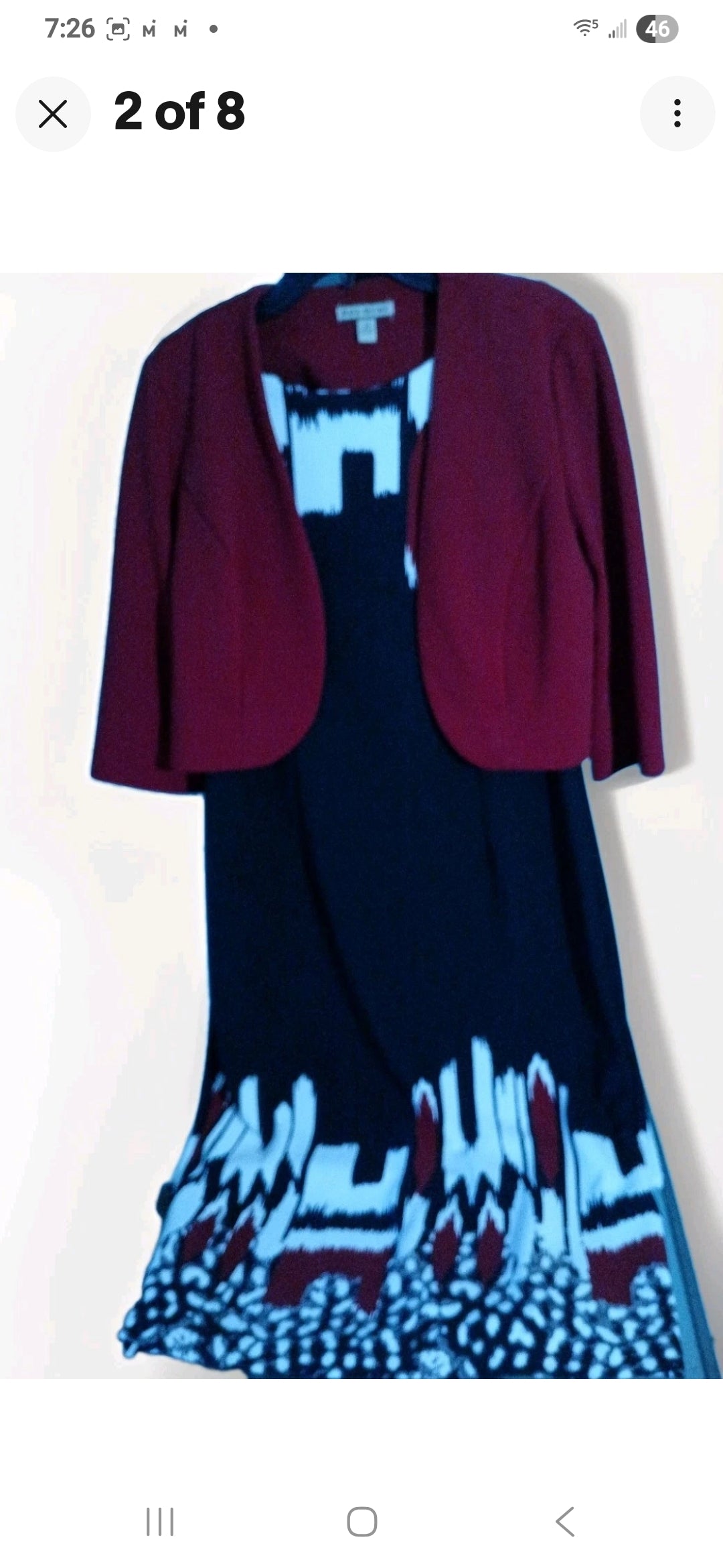 Maya Brooke Ladies 2 Piece Sweater Dress With Jacket Size 10