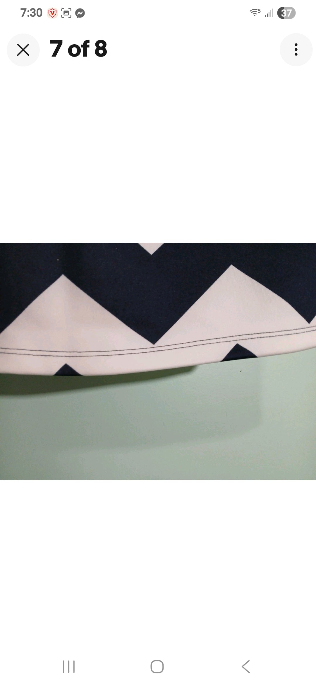 Rue 21 Striped Mini Skirt White And Navy Blue Nautical Sz XL