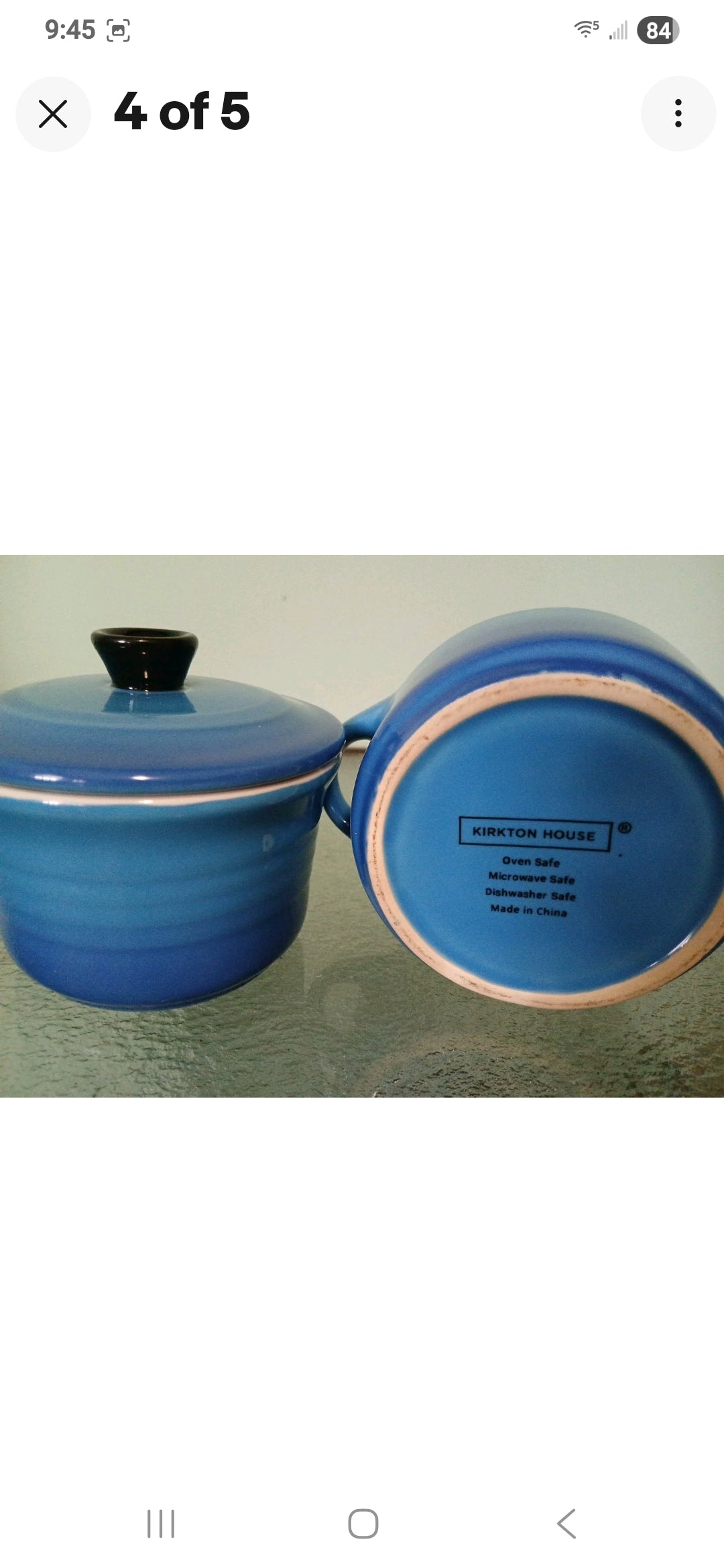 Blue Mini Dutch Oven with Lid and Bowl