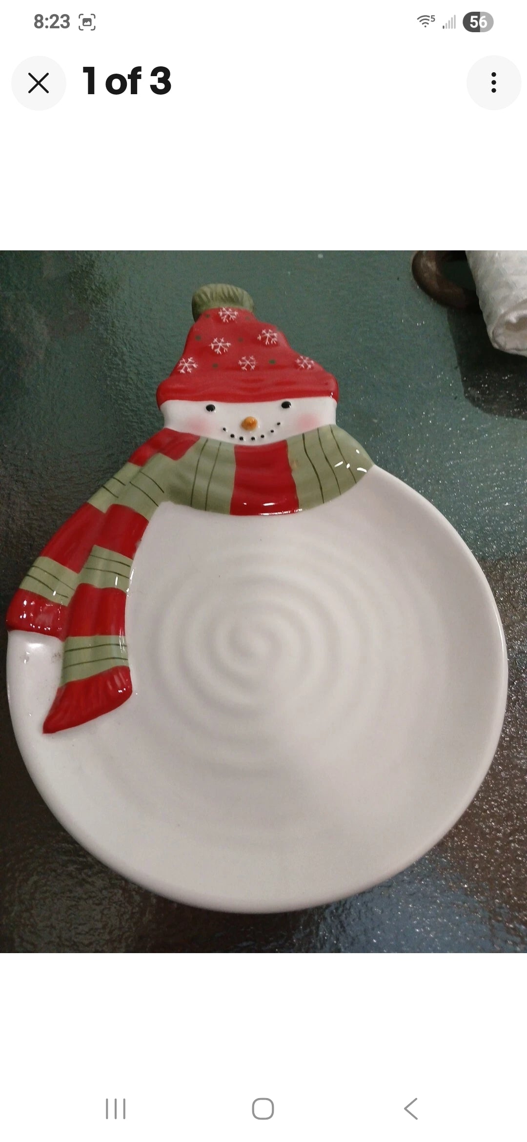 Hallmark Vintage Snowman Candy Dish