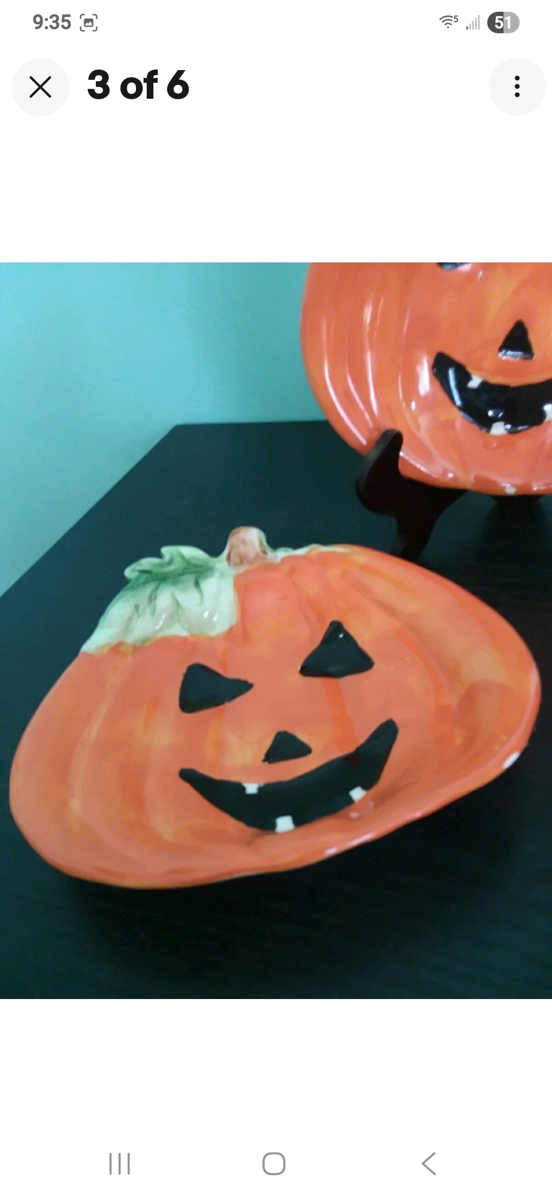 Halloween Dish Set With Pumpkin Coffee Mug - Lot of 3