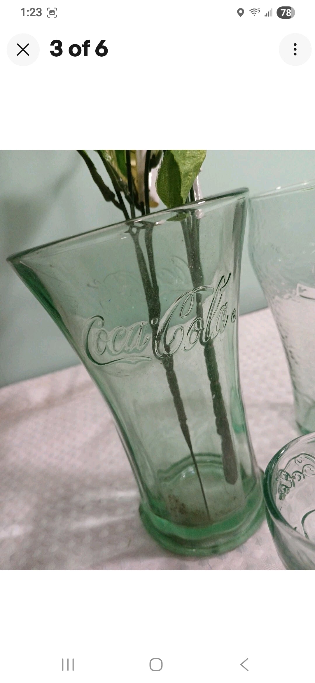 Vtg Coca-Cola Soda Glasses - Lot of 4