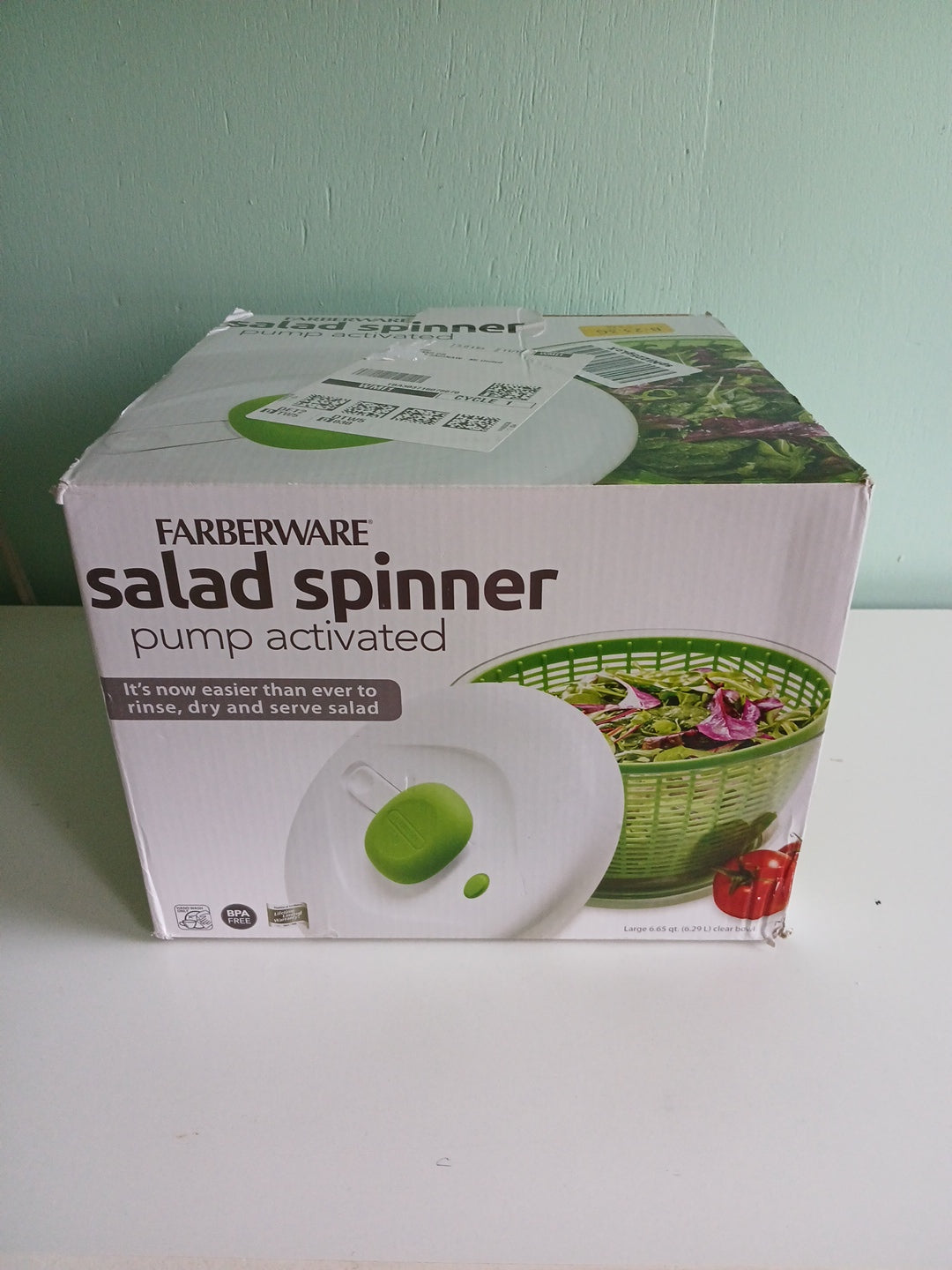 Farberware Salad Spinner 6.65qt Pump-Activated Bowl