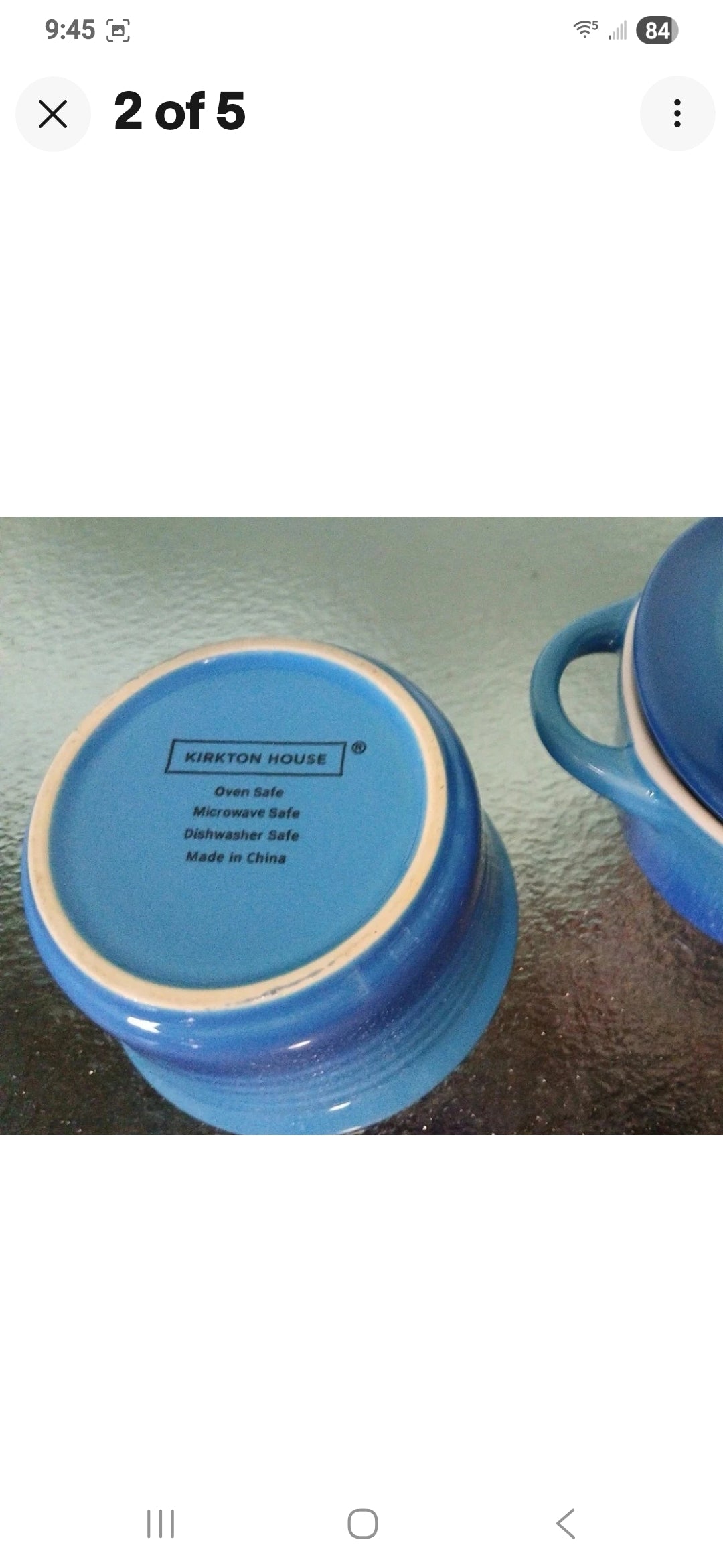 Blue Mini Dutch Oven with Lid and Bowl