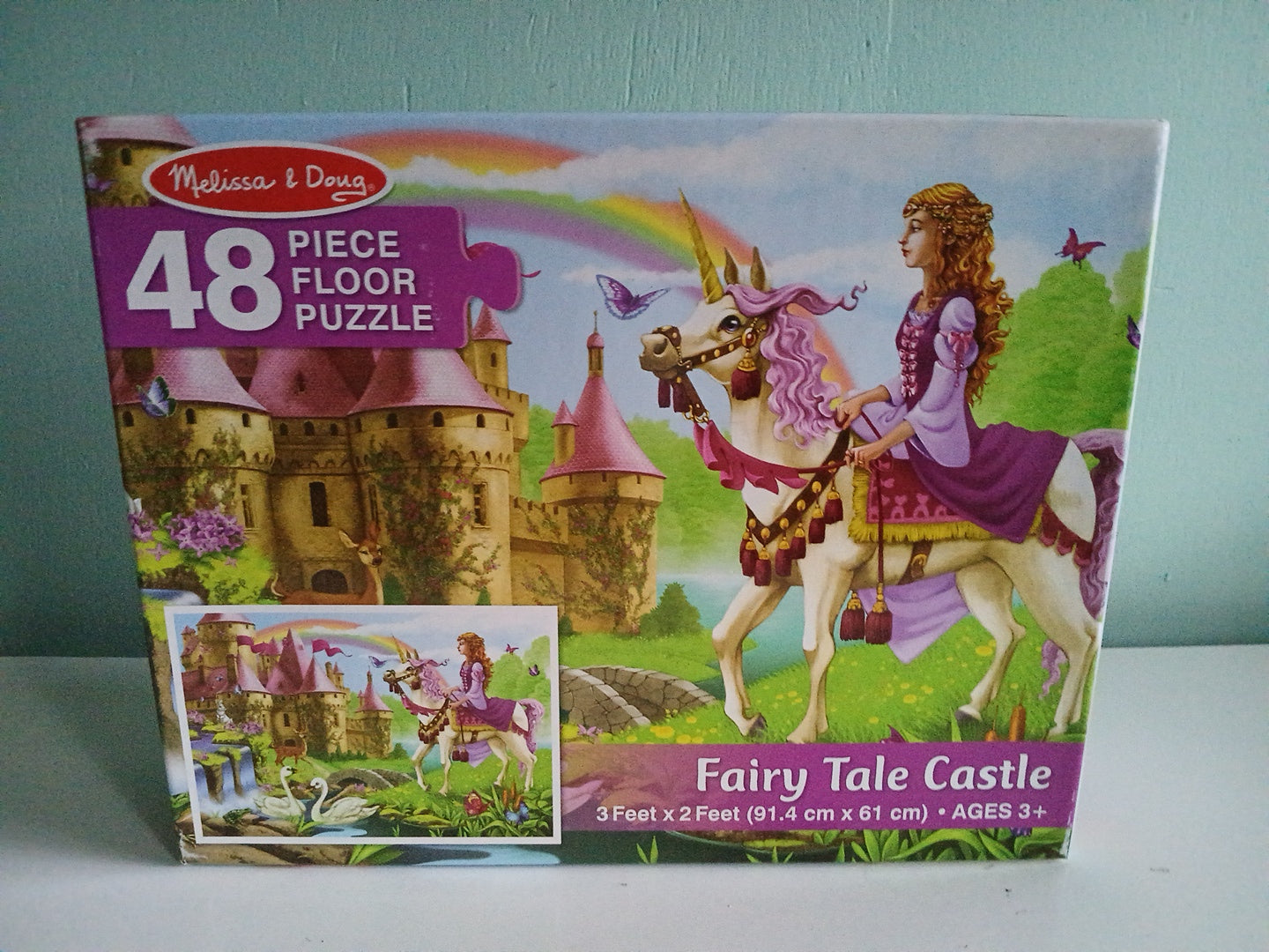Melissa & Doug Fairy Tale Castle Floor Puzzle 48 Pieces None Missing 3ft X 2ft